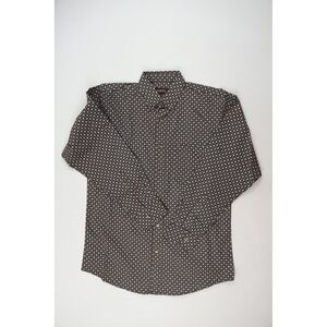 Pintlar Shirt MTU-025-001 Teal Black Geometric Circle Print Size M NWT